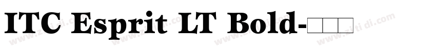 ITC Esprit LT Bold字体转换